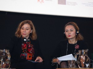 Na fotografiji francuska veleposlanica Corinne Meunier (L) i pravobraniteljica za ravnopravnost spolova Višnja Ljubičić (D). foto HINA/ Zvonimir Kuhtić
