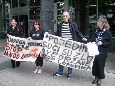  Uz Hrvatsku akademiju znanosti i umjetnosti u dijaspori prosvjed su organizirale udruge Juris Protecta i Vratite opljačkano.