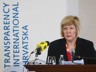 27.01.2016., Zagreb - hotel Westin, Transparency International Hrvatska (TIH) na konferenciji za novinare predstavlja Indeks percepcije korupcije 2015. Davorka Budimir. Photo: Dalibor Urukalovic/PIXSELL