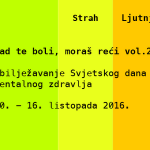 Svjetski dan mentalnog zdravlja, 10.10., Cvjetni trg, 12 sati