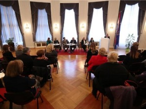 Na fotografiji Jasmina Dolmagić, Vera Katalinić Janković, Zoran Piličić, Željko Cujzek, Željka Žokaj, Zdravka Bušić. foto HINA/ Daniel KASAP / dk