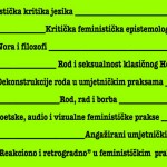 Poziv za prijavu u obrazovni modul Kreativni kritički laboratorij – Feminističke teorije i prakse