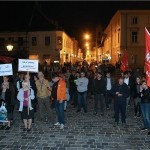 Prosvjed na zagrebačkom Markovom trgu “Protiv Todorića: protiv pogodovanja tajkunima!”