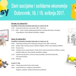 Dani socijalne i solidarne ekonomije, Dubrovnik 18. i 19. svibnja 2017.