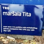 Ploča s imenom Trga maršala Tita osvanula u jednom zagrebačkom kafiću