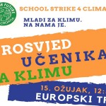 Mladi svijeta u petak na ulicama za klimu, u Zagrebu prosvjed na Europskom trgu