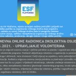 Otvorene prijave na dvodnevnu online radionica: Upravljanje volonterima