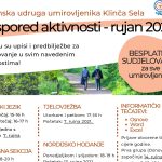 Udruga umirovljenika Klinča Selo objavila raspored aktivnosti za rujan