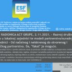 Online radionica ACT grupe: Razvoj društvenog kapitala u lokalnoj zajednici