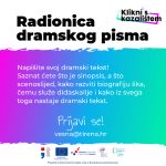 Online radionica dramskog pisanja pod vodstvom spisateljice i dramaturginje Nine Horvat