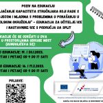 Poziv na edukaciju “Jačanje kapaciteta stručnjaka koji rade s djecom i mladima s problemima u ponašanju u školskom okruženju”