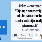 Konzultacije: Dijalog s donositeljima odluka na nacionalnoj razini u području medijske pismenosti