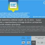 ESFplatforma: Poziv na online radionicu udruge SMART