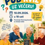 Danas u 18 sati druženje za starije u Dnevnom boravku u Šibeniku u sklopu projekta PONOS 2